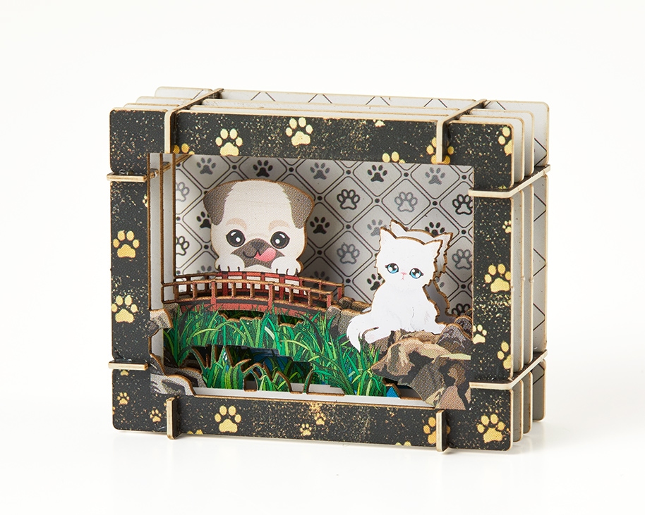 ミニチュア切絵マグネット付きBセット アニマル-1