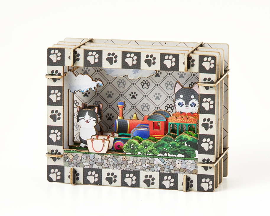 ミニチュア切絵マグネット付きBセット アニマル-1