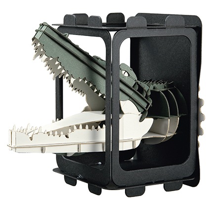 ■ワニBOX/Dグリーン<ブラックバックアンテロープ付>