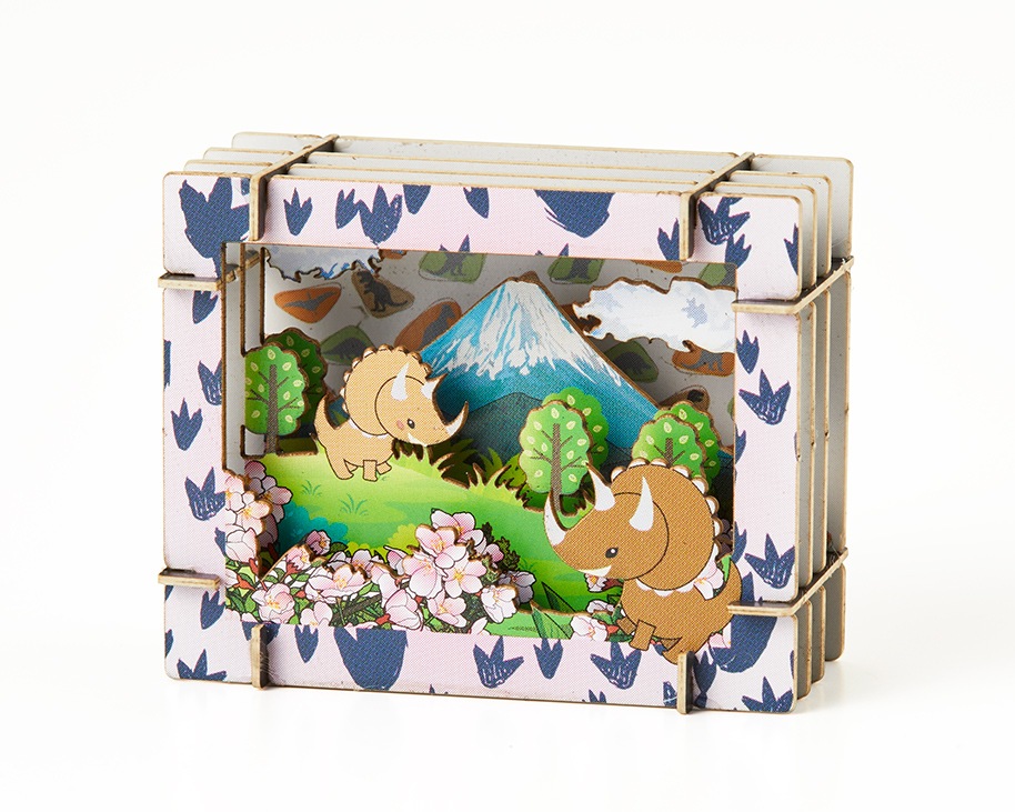 ミニチュア切絵マグネット付きDセット 恐竜