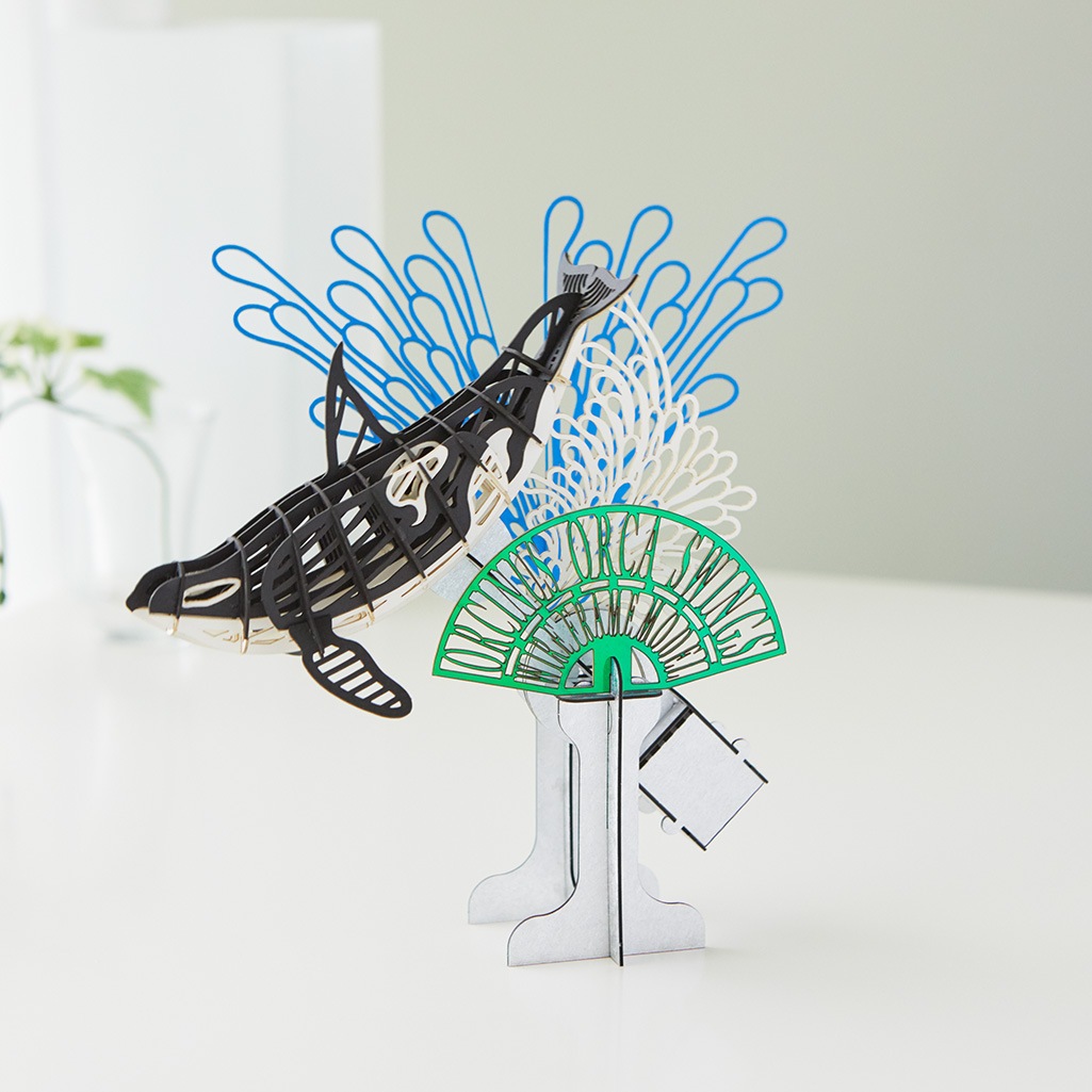 SWワイヤーフレームシャチスイング 3D立体ペーパーパズル【ネットショップ限定商品】