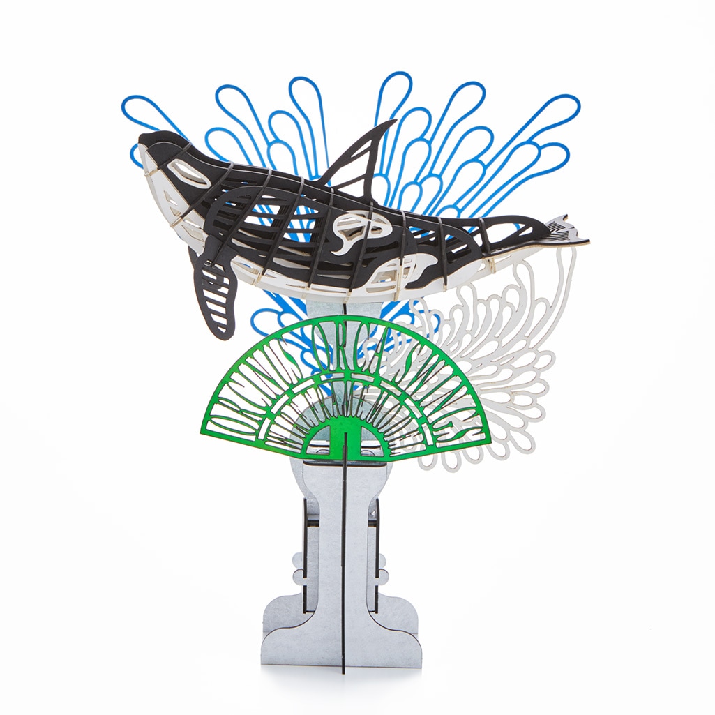 SWワイヤーフレームシャチスイング 3D立体ペーパーパズル【ネットショップ限定商品】