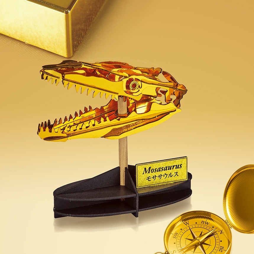 頭骨(メタル)モササウルス 3D立体ペーパーパズル