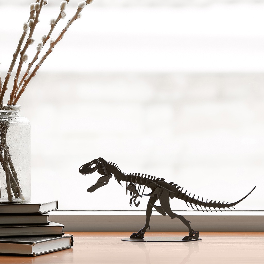 NEWティラノサウルス スタンドタイプ＜ブラック＞ 3D立体ペーパーパズル
