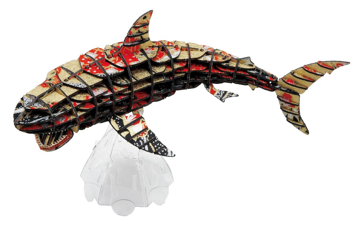 DXほおじろざめ(MOVE)越前和紙(紅) 3D立体ペーパーパズル