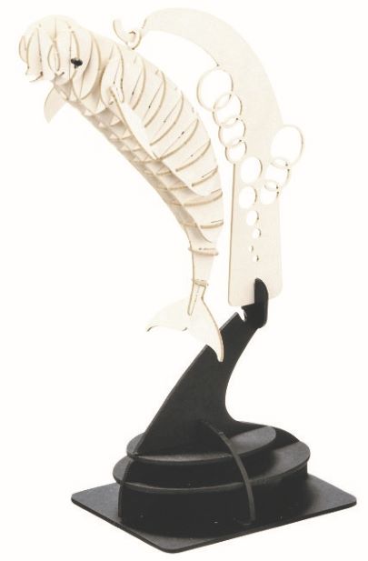 シロイルカ（ベルーガ）3D立体ペーパーパズル