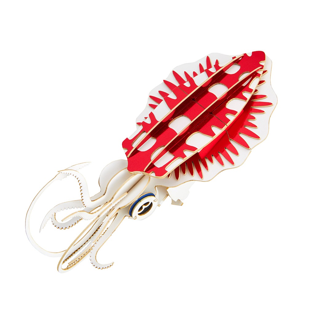 アオリイカ マグネット付き 3D立体ペーパーパズル