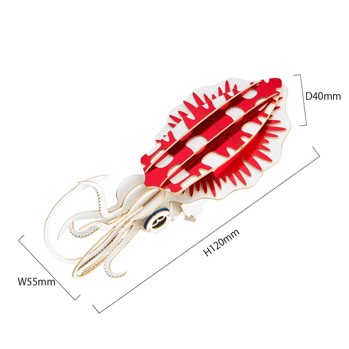 アオリイカ マグネット付き 3D立体ペーパーパズル