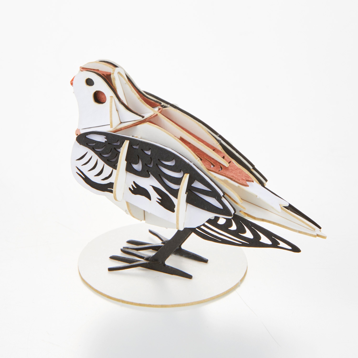 ユキホオジロ 野鳥 3D立体ペーパーパズル