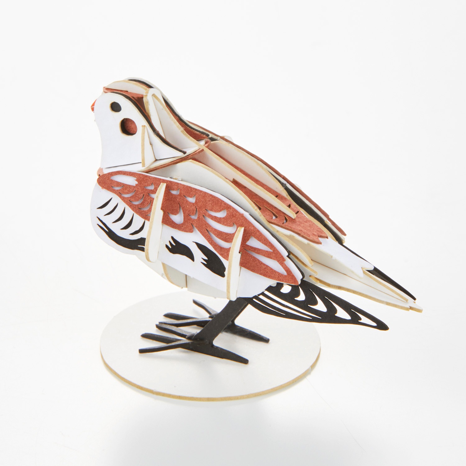 ユキホオジロ 野鳥 3D立体ペーパーパズル