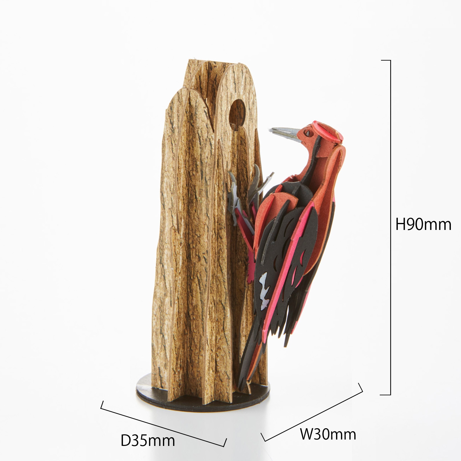 ノグチゲラ 野鳥 3D立体ペーパーパズル