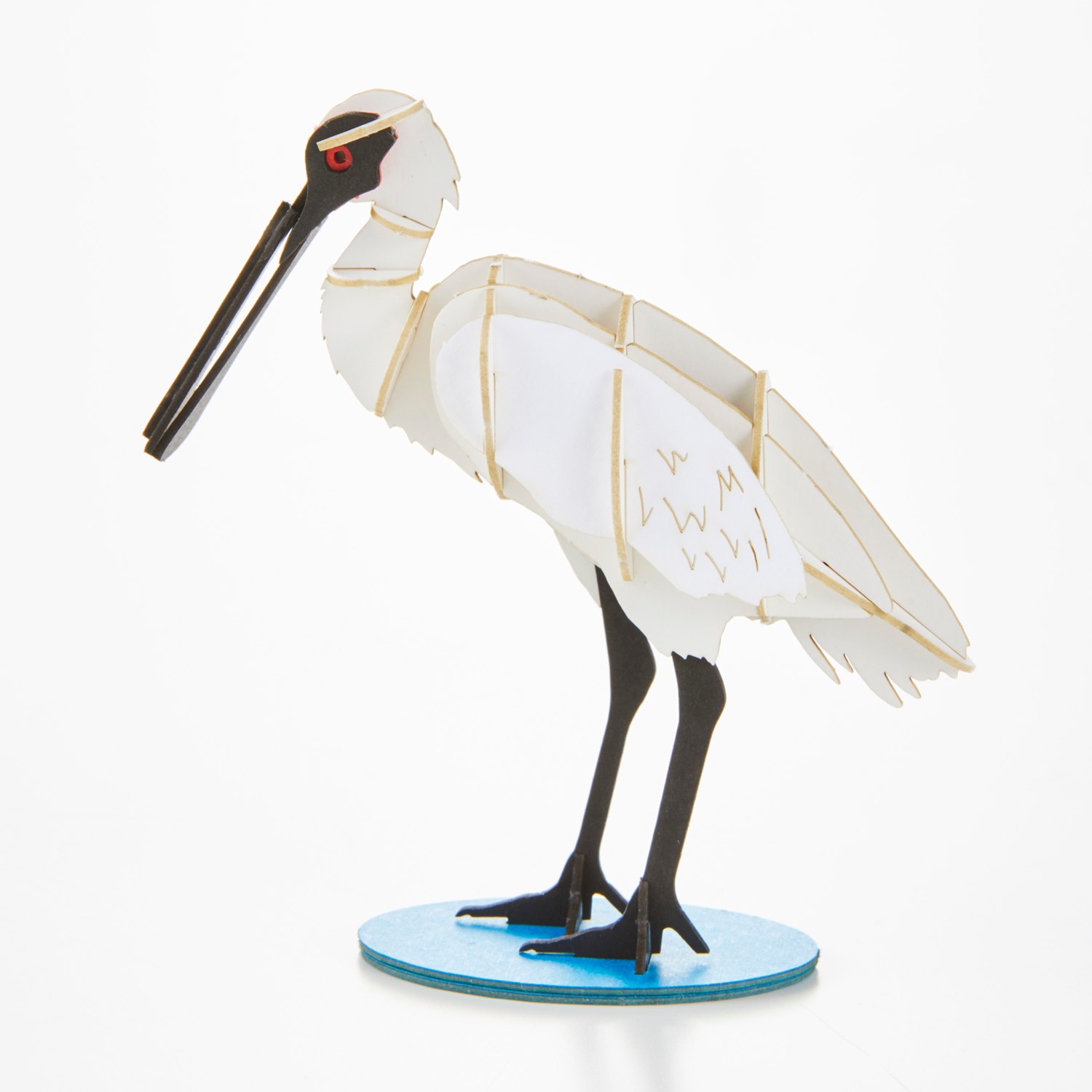 クロツラヘラサギ 野鳥 3D立体ペーパーパズル