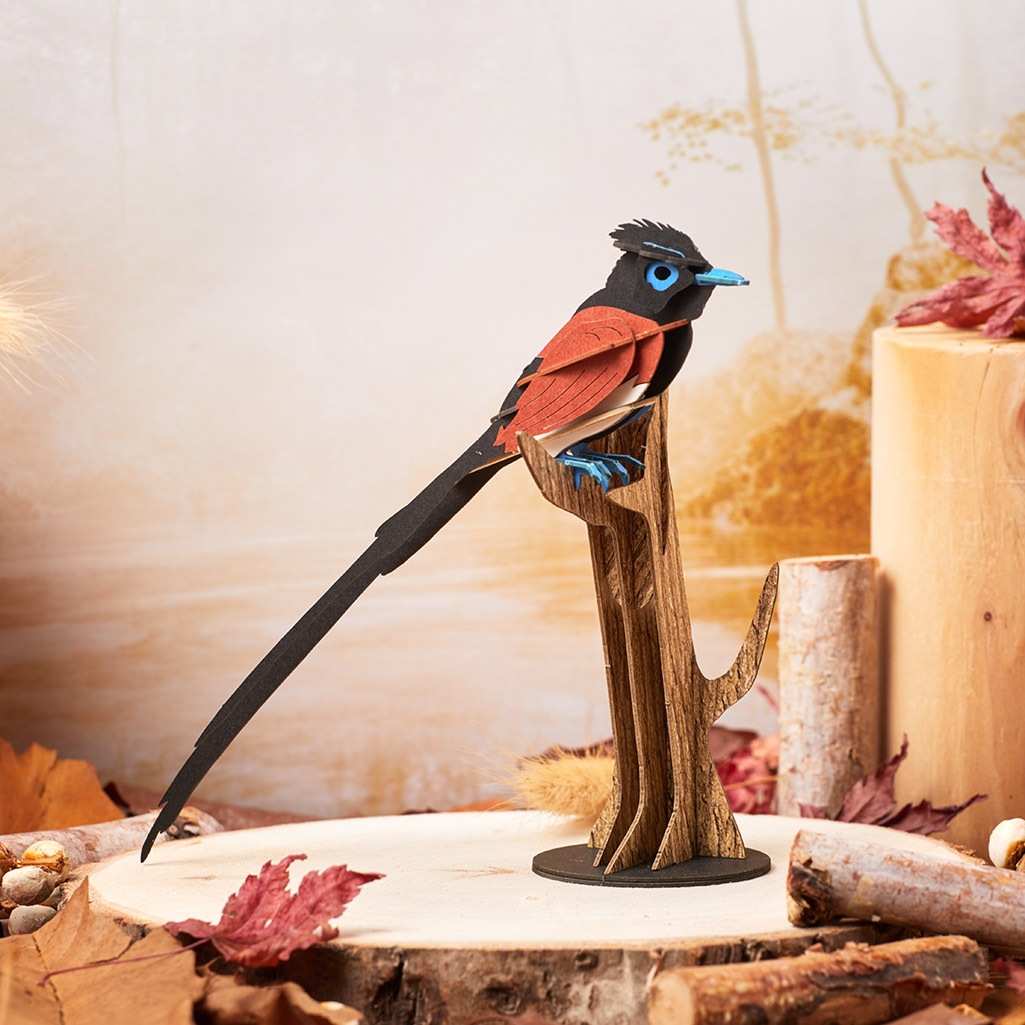 森で出会う-可愛い小鳥の3点セット 3D立体ペーパーパズル