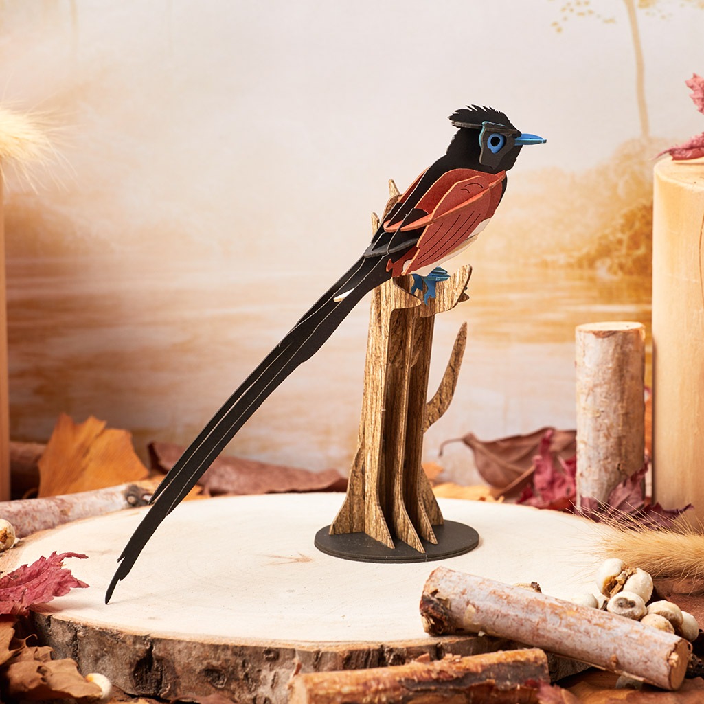 森で出会う-可愛い小鳥の3点セット 3D立体ペーパーパズル