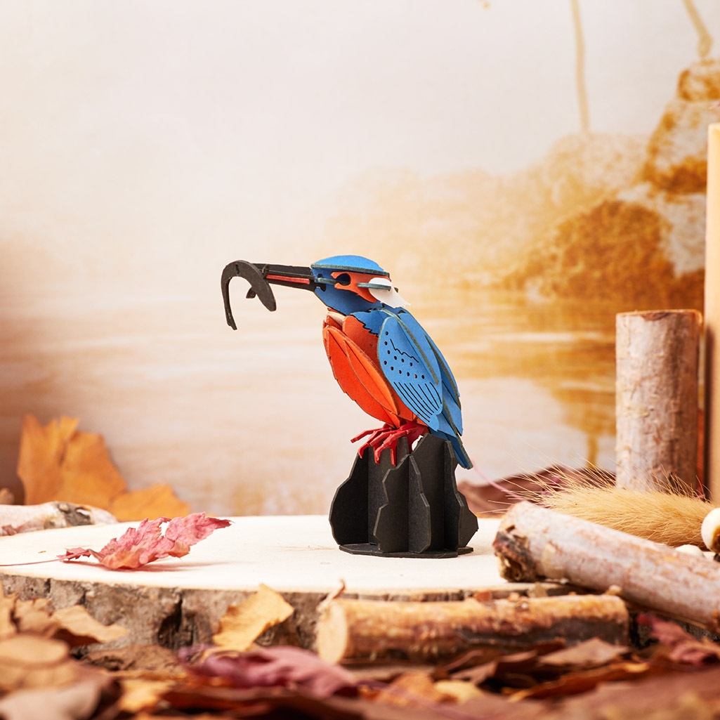 森で出会う-可愛い小鳥の3点セット 3D立体ペーパーパズル