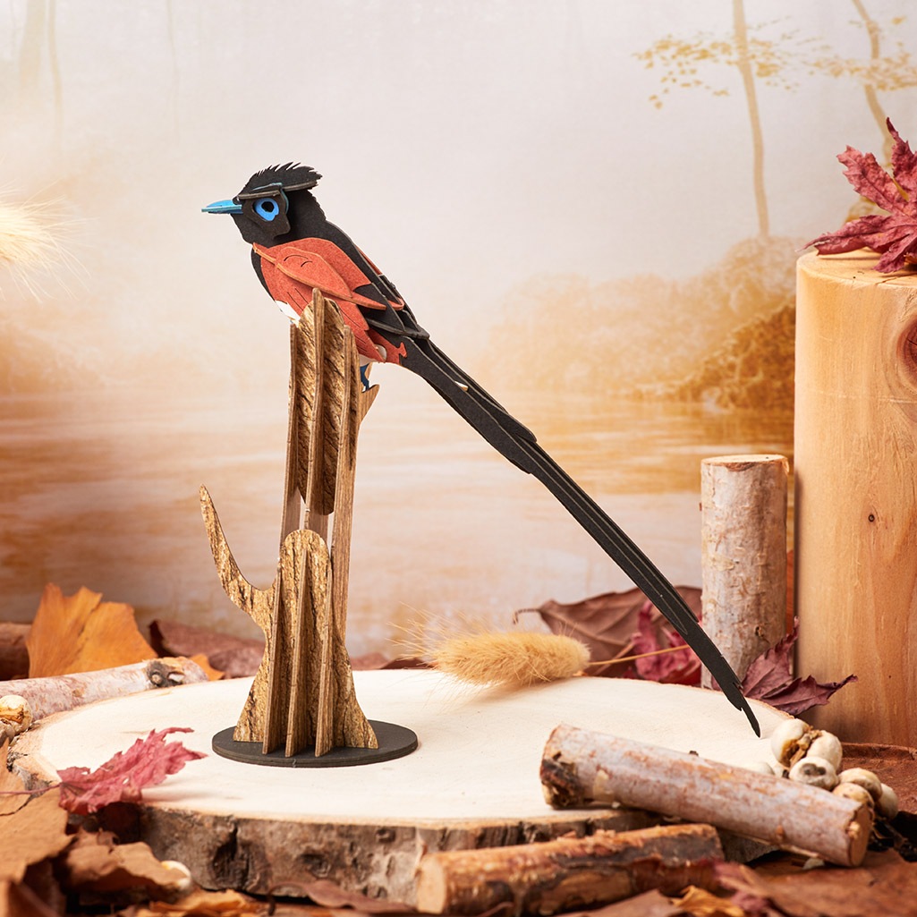 森で出会う-可愛い小鳥の3点セット 3D立体ペーパーパズル