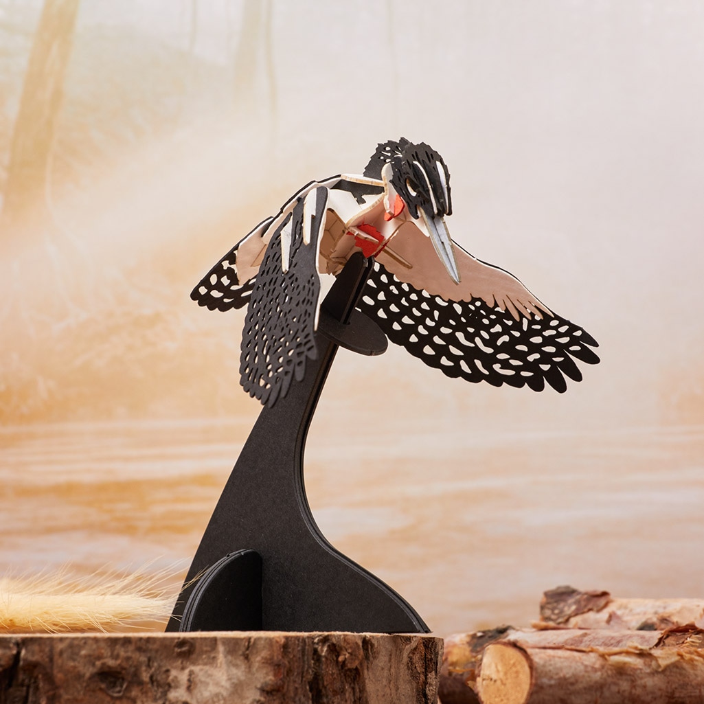 孤高に生きる-個性派バード3点セット 3D立体ペーパーパズル