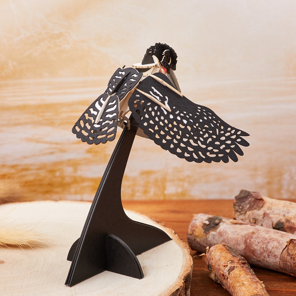 孤高に生きる-個性派バード3点セット 3D立体ペーパーパズル