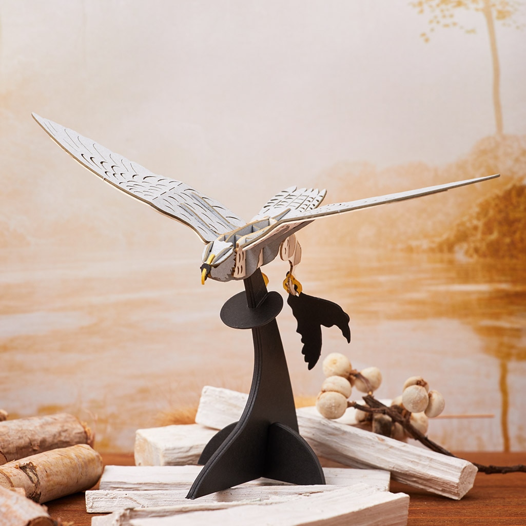 孤高に生きる-個性派バード3点セット 3D立体ペーパーパズル | ギフト