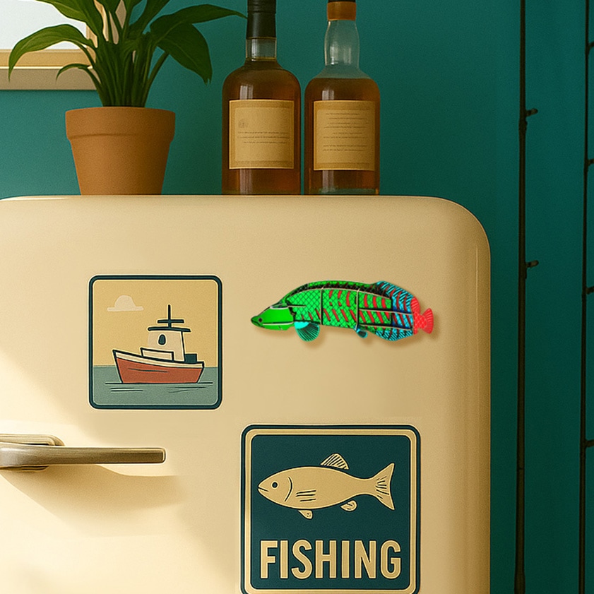 ピラルク マグネット付き 3D立体ペーパーパズル