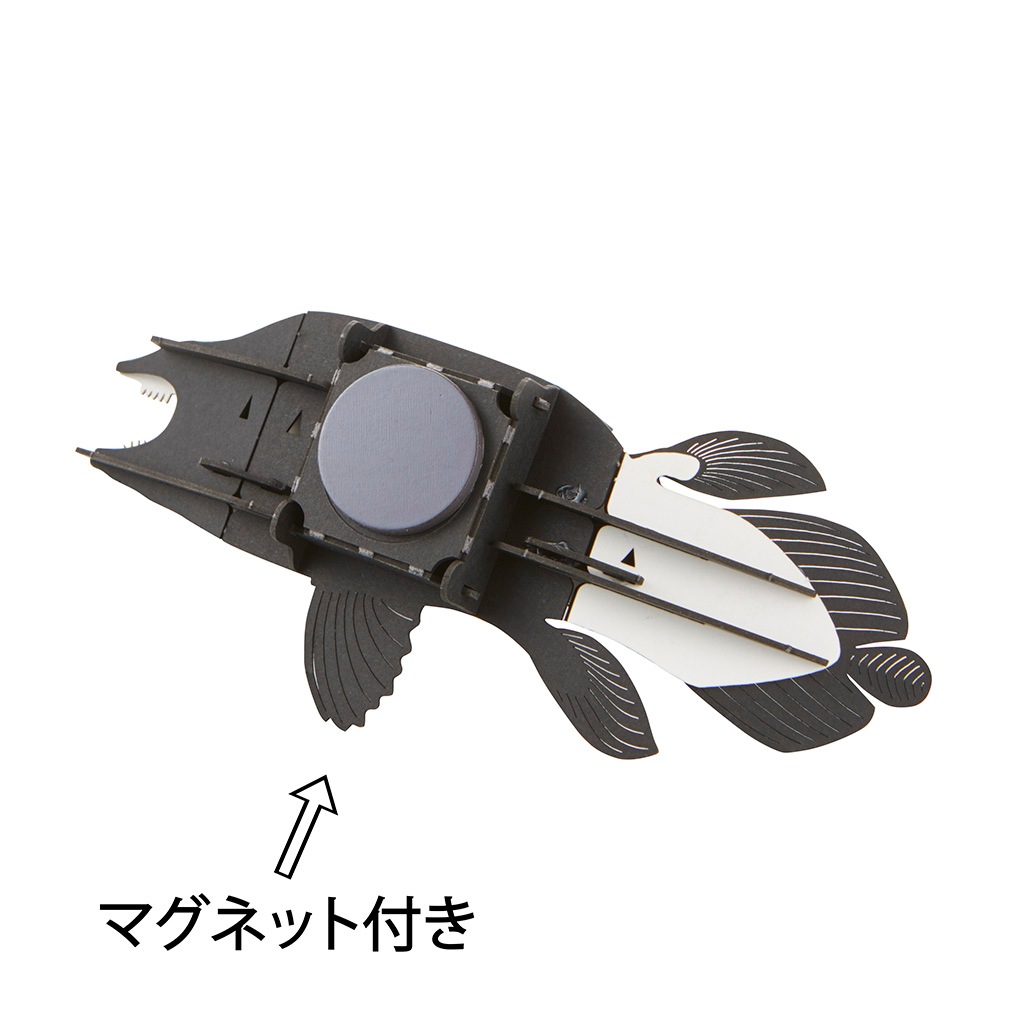 シーラカンス マグネット付き 3D立体ペーパーパズル | マグネット