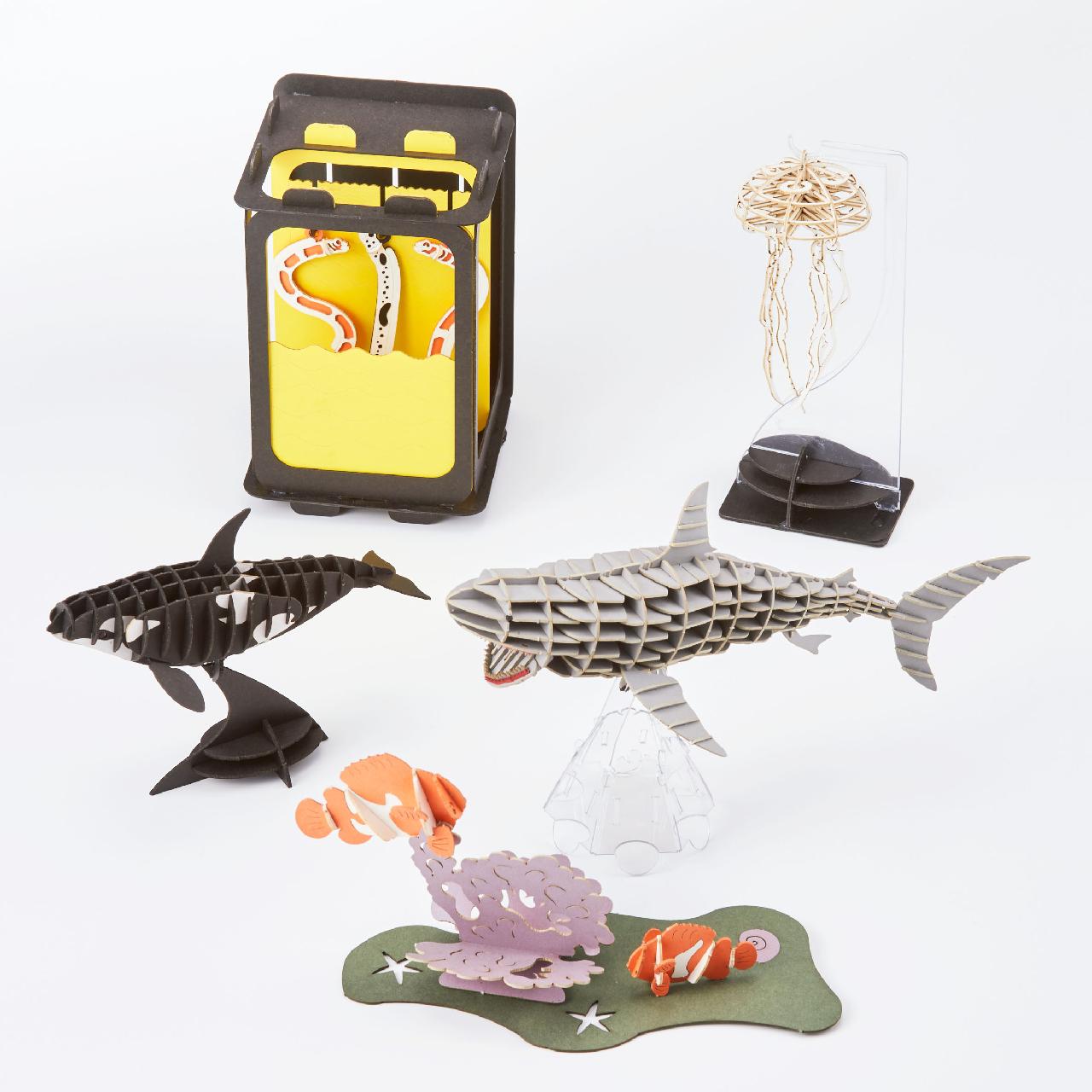 海洋生物 3D立体ペーパーパズル ギフトセットＢ