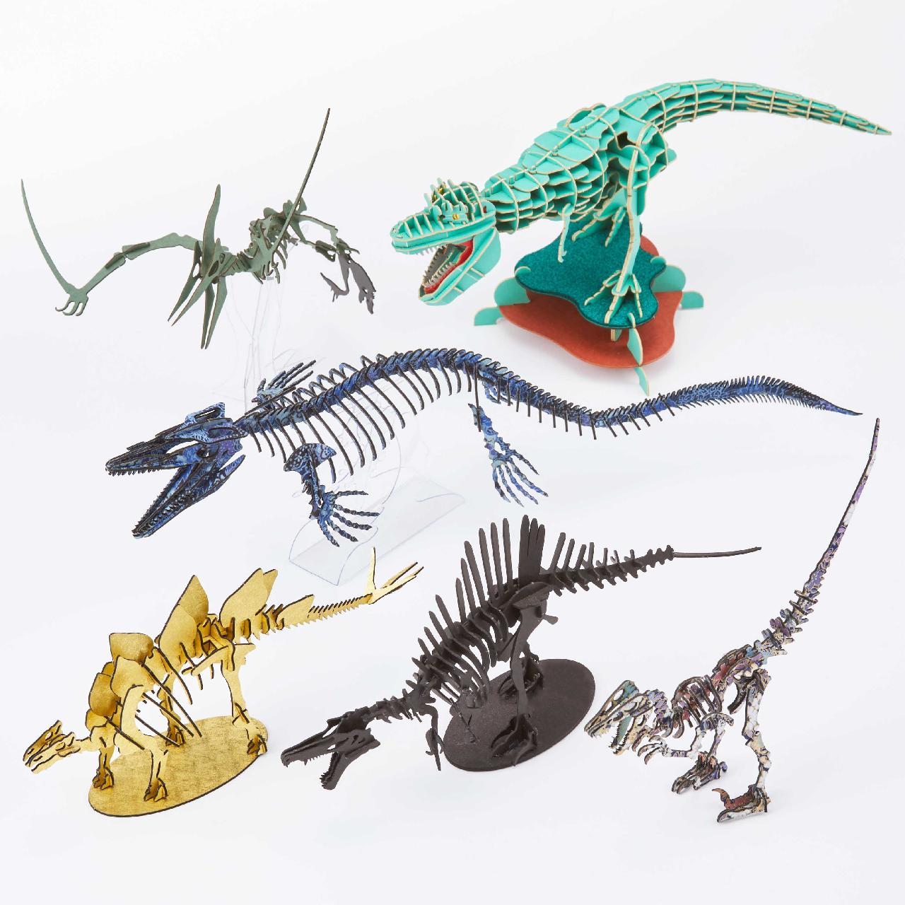 恐竜 3D立体ペーパーパズル ギフトセット C