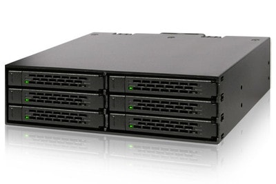 Cremax 6 x 2.5インチSATA 3 HDD/SSD搭載用モジュールケース 5インチベイサイズ対応 (MB996SP-6SB)|リムーバブルケース