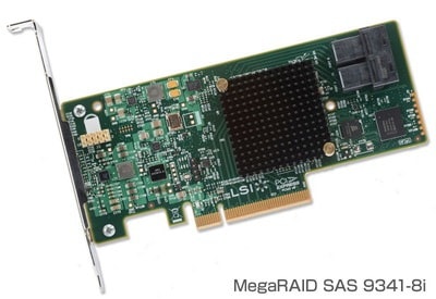 Avago MegaRAID SAS 9341-8i SGL LSI00407 (05-26106-00)|PCI Express|インターフェース/拡張カード