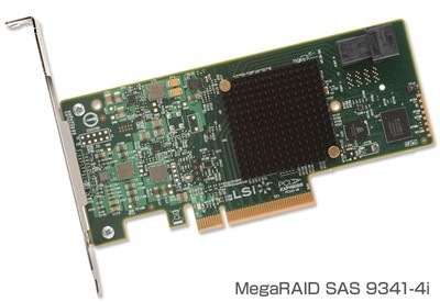 Avago MegaRAID SAS 9341-4i SGL LSI00419 (05-26105-00)|PCI Express|インターフェース/拡張カード