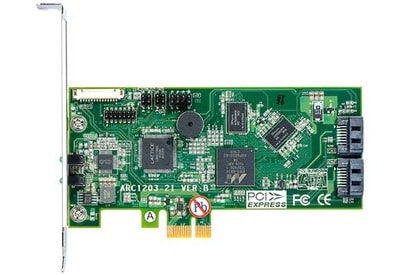 Areca ARC-1203-2I 6Gbps SATA対応 エントリーモデルRAIDアダプタ｜ARC-1203-2I|PCI Express|インターフェース/拡張カード