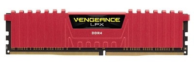 Corsair 8GB DDR4 2400MHz(PC4-19200) DIMM Unbuffered 16-16-16-39 Vengeance LPX Red｜CMK8GX4M1A2400C16R
