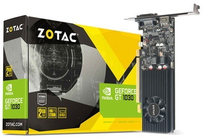 ZOTAC GeForce GT 1030 2GB GDDR5 ロープロファイルに準拠した1スロットサイズのグラフィックスボード｜ZTGT1030-2GD5LP/ZT-P10300A-10L|NVID