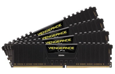 Corsair 32GB(8GBx4) DDR4 2666MHｚ(PC4-21300) 16-18-18-35 VENGEANCE LPX ｜CMK32GX4M4A2666C16|デスクトップ用メモリ