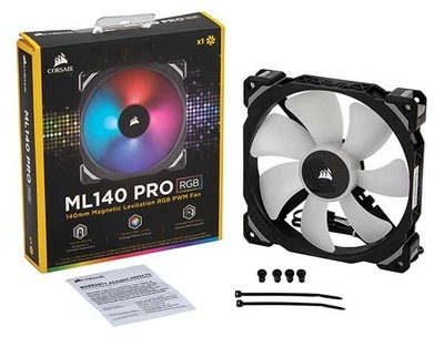 Corsair ML140 PRO RGB Single Pack （ファン増設用） 140mmファン｜CO-9050077-WW|ケースファン|クーラー/ヒートシンク/冷却/ファン/水冷