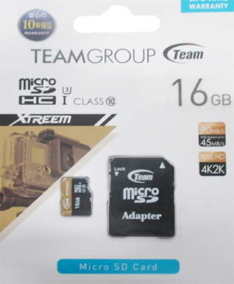 Team 16GB UHS Speed Class3対応 microSDHCカード｜TFHC016UHS03TG|SDカード | microSDカード|フラッシュメモリ