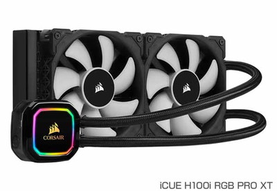 Corsair iCUE H100i RGB PRO XT 240mmサイズ 水冷一体型CPUクーラー｜CW-9060043-WW|CPUクーラー|クーラー/ヒートシンク/冷却/ファン/水冷