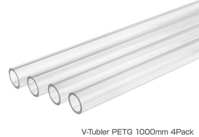 【アウトレット特価・新品】Thermaltake V-Tubler PETG Tube 16mm OD 1000mm 4Pack Pacificシリーズ用チューブ (CL-W116-PL16TR-A)
