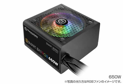 Thermaltake Smart BX1 RGB 650W BRONZE RGBファン搭載 電源ユニット｜PS-SPR-0650NHFABJ-1|600Wクラス|電源ユニット