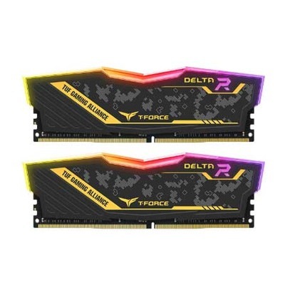 Team 16GB(8GBx2) DDR4 2666MHz(PC4-21300) T-Force Asus TUF Alliance CL18 Black RGB｜TF9D416G2666HC18HD