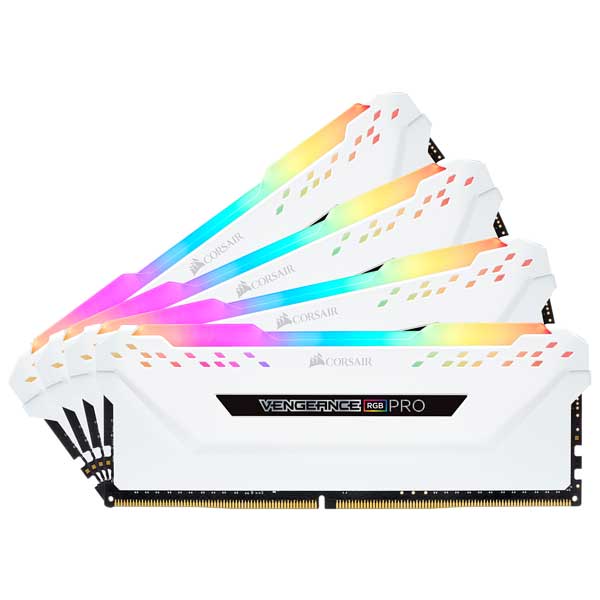 Prøve Motivering Lappe Corsair 32GB(8GBx4) DDR4 3600MHz(PC4-28800) 288 DIMM Unbuffered 18-19-19-39 Vengeance  RGB PRO White｜CMW32GX4M4C3600C18W通販｜PC4U