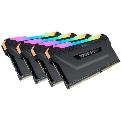 Corsair 64GB(16GBx4) DDR4 2666MHz(PC4-21300) 288 DIMM Unbuffered 16-18-18-35 Vengeance RGB PRO black
