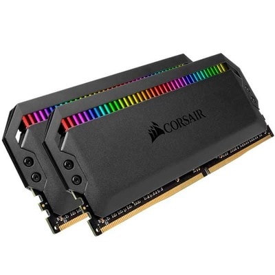 Corsair 16GB(8GBx2) DDR4 3200MHz(PC4-25600) DOMINATOR PLATINUM RGB C16 1.35V - Black｜CMT16GX4M2Z3200