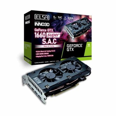 ELSA GeForce GTX 1660 Super SAC｜GD1660-6GERSS|NVIDIA|ビデオカード