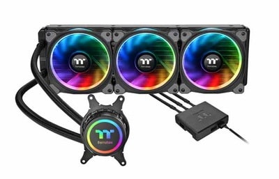 Thermaltake Floe Riing RGB 360 TR4 Edition ファンとウォーターブロックにLED搭載 水冷一体型CPUクーラー｜CL-W235-PL12SW-A|CPUクーラー
