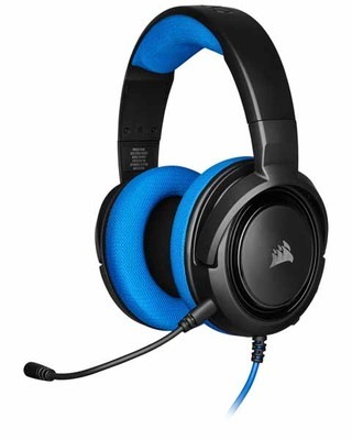 Corsair HS35 STEREO Stereo Gaming Headset Blue ゲーミングヘッドセット ブルー｜CA-9011196-AP|ヘッドセット|オーディオ/スピーカー/ヘッドホ