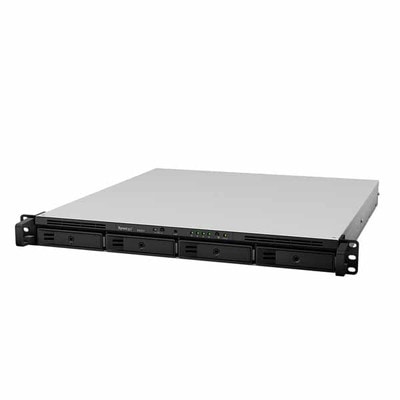 Synology RackStation RS820+ クアッドコアCPU搭載1U4ベイNASサーバー|3.5インチSATA用 ハードディスク ケース|NAS｜ハードディスクケース | サーバーストレ