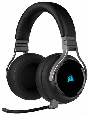Corsair VIRTUOSO RGB WIRELESS -Carbon- ワイヤレスゲーミングヘッドセット ブラック｜CA-9011185-AP|ヘッドセット|オーディオ/スピーカー/ヘッドホン/
