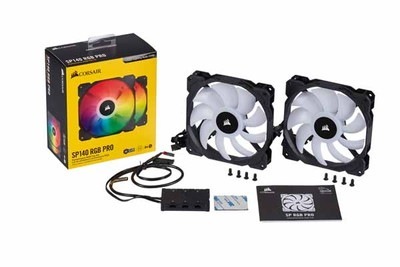 Corsair iCUE SP140 RGB PRO Dual Fan Kit with Lighting Node 140mmファン｜CO-9050096-WW|ケースファン|クーラー/ヒートシンク