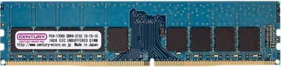 CenturyMicro 16GB(16GBx1) DDR4 2133Mhz(PC4-17000) ECC LongDIMM 288pin 2rank｜CD16G-D4UE2133|デスクトップ用メモ